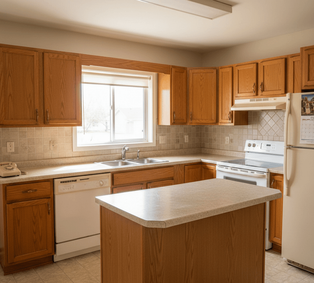 Before: Kitchen cabinets in Port Credit