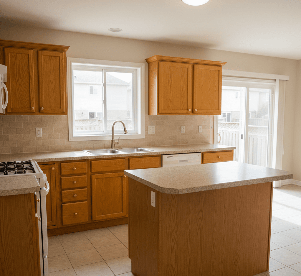 Before: Kitchen cabinets in Heart Lake