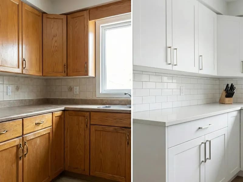 Kitchen wrap transformation - Modern White in Etobicoke